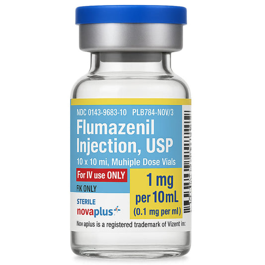 Flumazenil Injection 10 mL Multiple Dose Vials 1.0 mg/mL, 10/Box - Hikma (RX)