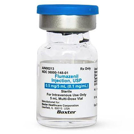 Flumazenil for Injection 5 mL Multiple Dose Vials 1.0 mg/mL, 10/Box -Fresenius (RX)