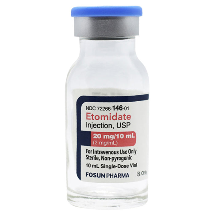 Etomidate for Injection 2 mg Single-dose Vials 10 mL x 10/Box by Fosun (Rx)