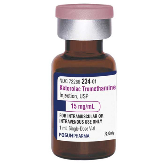 Ketorolac Tromethamine Injection 15 mg/mL Vials 1 mL x 25/Tray by Fosun Pharma (Rx)
