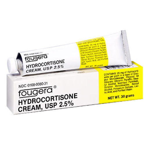Hydrocortisone Cream 2.5% Topical, 30 grams