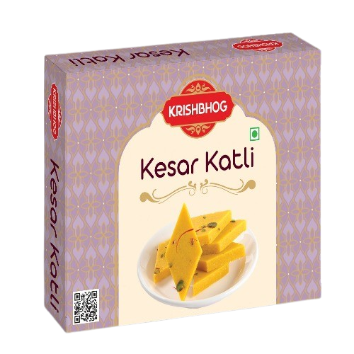 Krish Bhog Sweets Kesar Kaju Katli | 500 gms