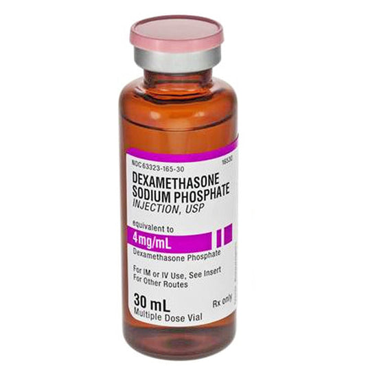 Dexamethasone Sodium Phosphate Injection 120 mg Per 30 mL (4 mg/mL) Multi-Dose Vials 30 mL (RX)