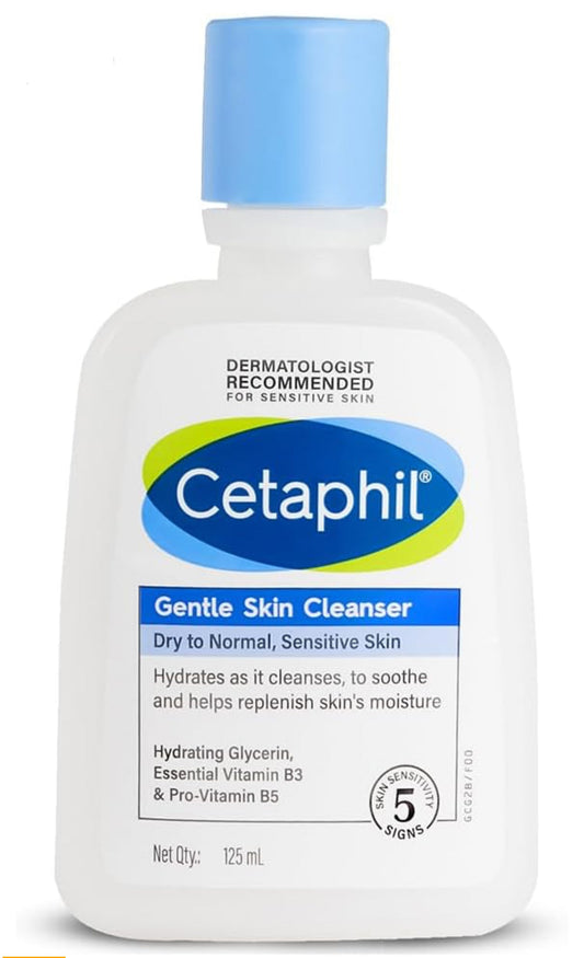 CETAPHIL Gentle Skin Cleanser for Dry to Normal, Sensitive Skin (125 ml)