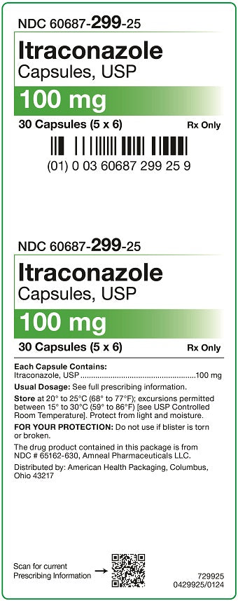 Itraconazole Capsules 100 mg (5 x 6) 30 Count by American Health Packaging (RX)