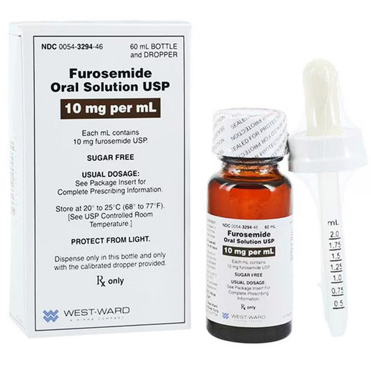 Furosemide Oral Solution 10 mg per mL Bottle with Dropper 60 mL (RX)