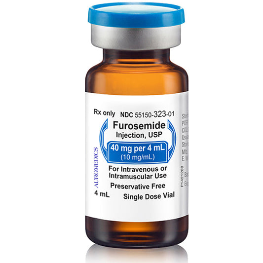 Furosemide for Injection 10mg/mL Single-Dose Vial 2mL, 25/tray (Rx)