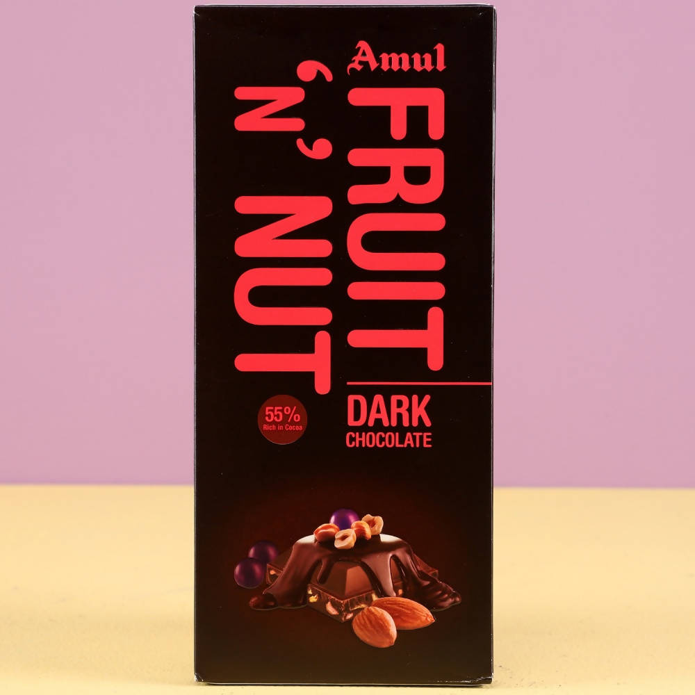 Black Panther Rakhi & Amul Dark Fruit N Nut Chocolate