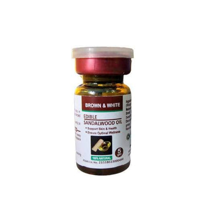 Brown & White Edible Sandalwood Oil