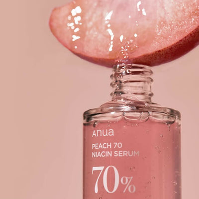 Anua Peach 70% Niacinamide Serum Brightening Hydrating Face Serum, Reducing Melanine Daily Clean Beauty - Korean Skincare