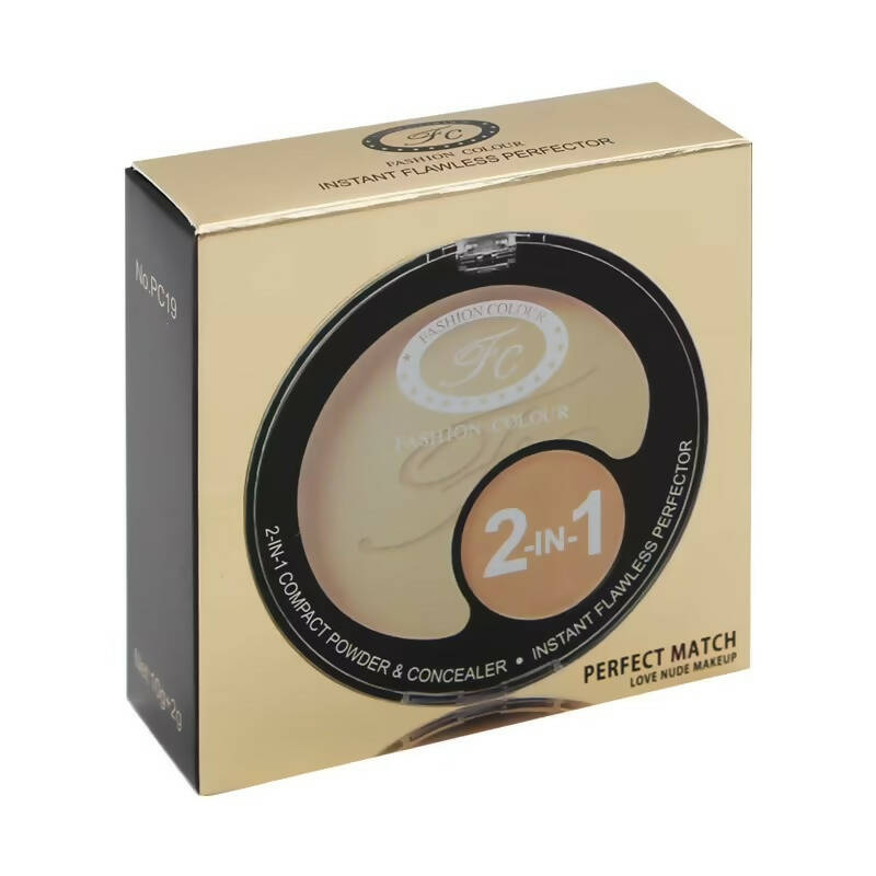 Fashion Colour 2 In 1 Compact Powder and Concealer-Shade 01 (Fair Skin Tone)