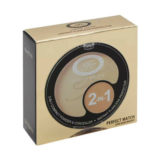 Fashion Colour 2 In 1 Compact Powder and Concealer-Shade 02 (Medium to Light)