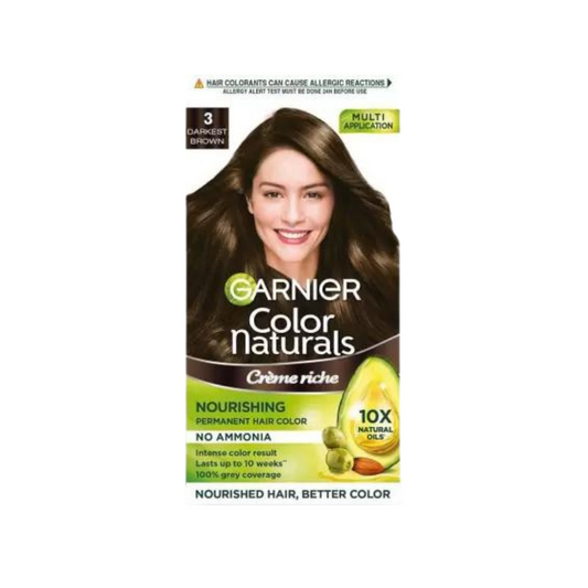 Garnier Color Naturals Creme Riche Permanent Hair Color ( 3 Darkest Brown )