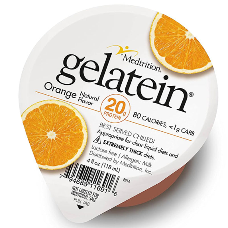 Gelatein Protein Nutritional Oral Gelatin Orange Citrus Flavor 36/Case