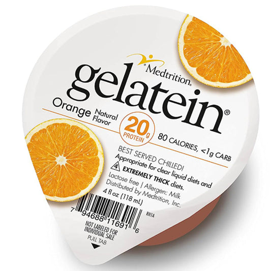 Gelatein Protein Nutritional Oral Gelatin Orange Citrus Flavor 36/Case