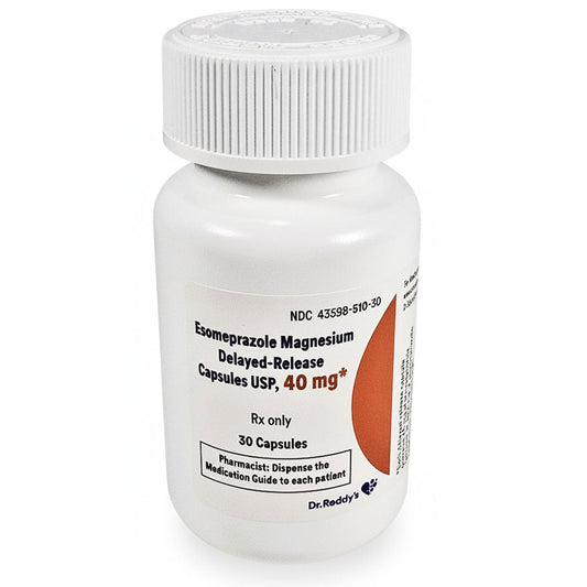 Esomeprazole Magnesium 40 mg Heartburn Acid Reducer, 30 Capsules (Generic Nexium) (Rx)
