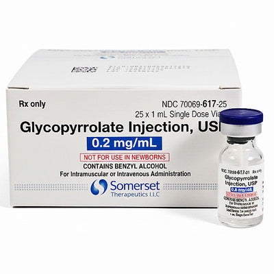 Glycopyrrolate Injection 0.2 mg/mL Single-Dose Vials 1 mL x 25/Tray by Somerset (RX)