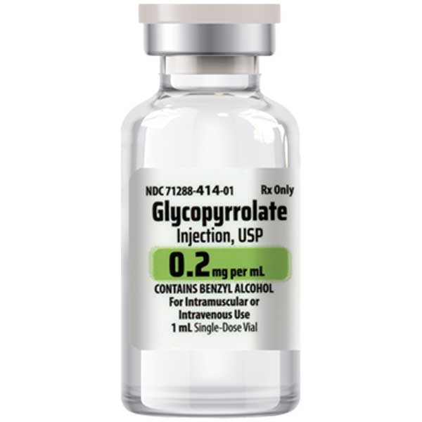 Glycopyrrolate Injection 0.2 mg per 1 mL Single-Dose Vial 1 mL x 25/Tray by Meitheal (RX)