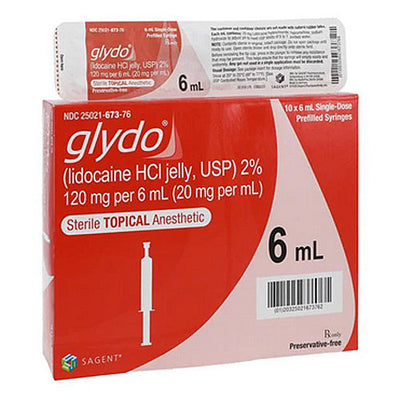 Glydo Lidocaine Jelly 2% Prefilled Syringe 6 mL 20 mg/mL Preservative Free (RX)