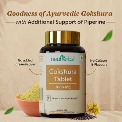 Ayurvedic Gokshura Tablet For Men Wellness - Improves Vitality & strength, Helps Boost Testosterone Levels