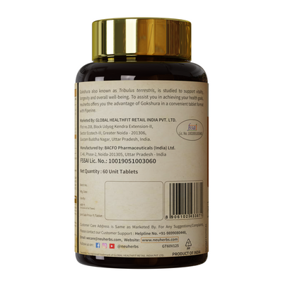 Ayurvedic Gokshura Tablet For Men Wellness - Improves Vitality & strength, Helps Boost Testosterone Levels