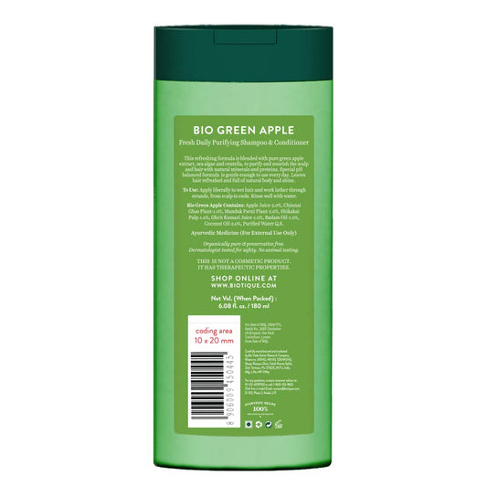 Biotique Green Apple Shine & Gloss Shampoo & Conditioner For Glossy Healthy Hair
