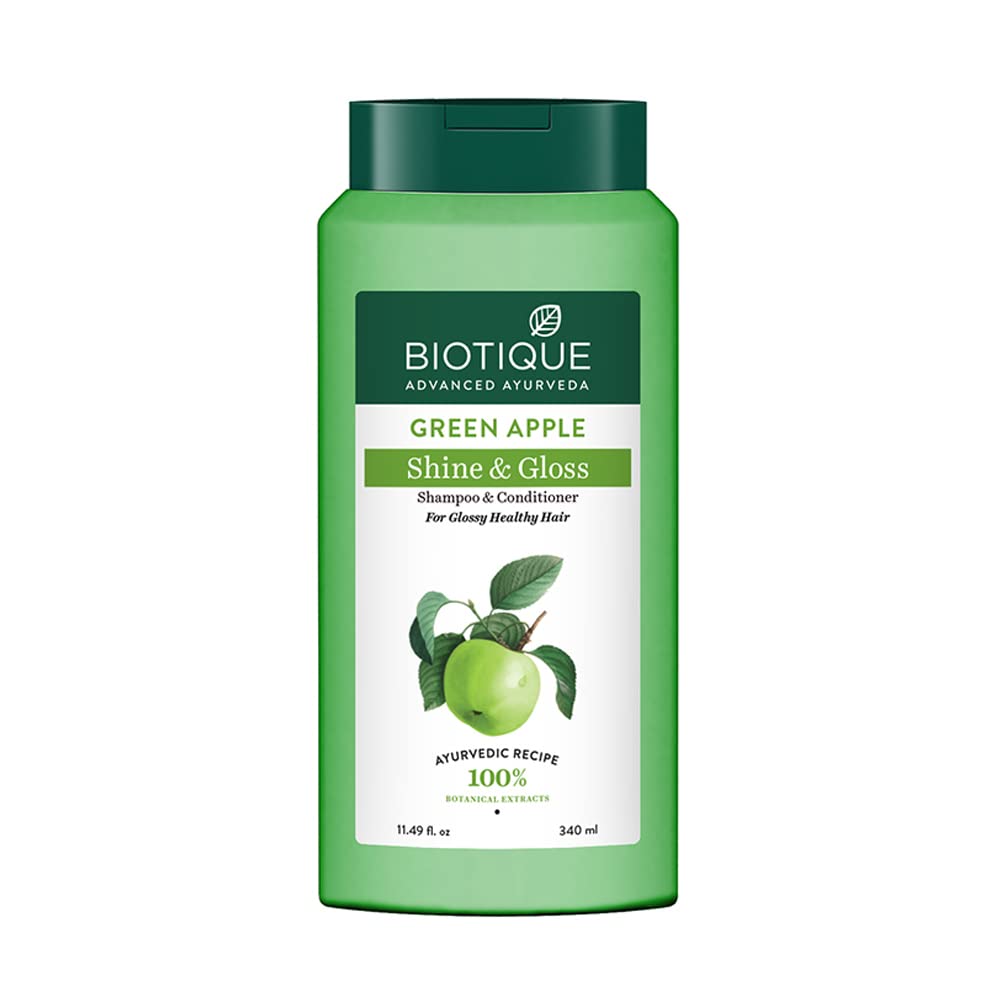 Biotique Green Apple Shine & Gloss Shampoo & Conditioner For Glossy Healthy Hair