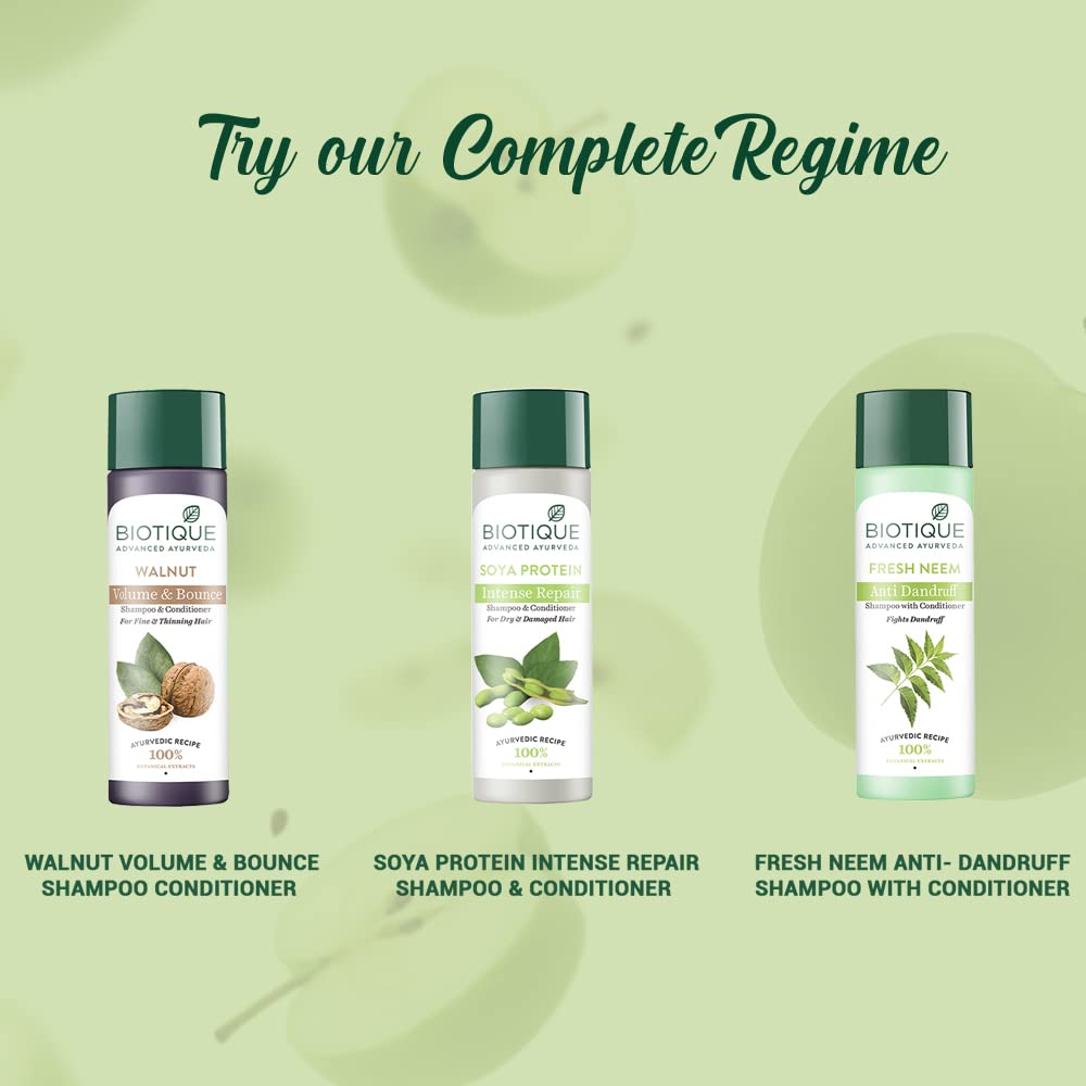 Biotique Green Apple Shine & Gloss Shampoo & Conditioner For Glossy Healthy Hair