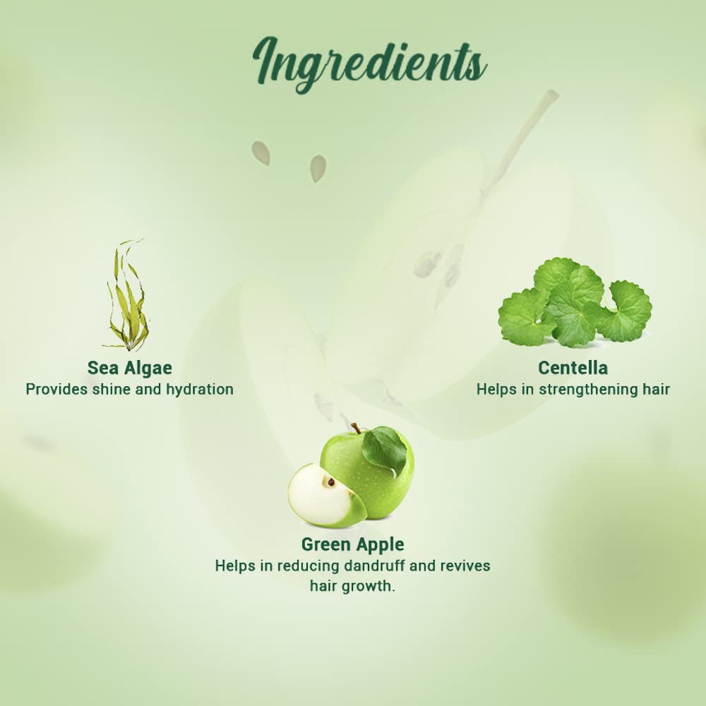 Biotique Green Apple Shine & Gloss Shampoo & Conditioner For Glossy Healthy Hair