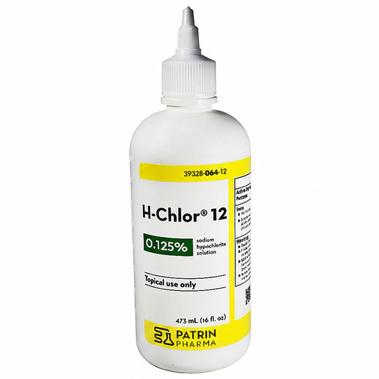 H-Chlor 12 Sodium Hypochlorite 0.125% Antiseptic Wound Cleanser Solution 473 mL