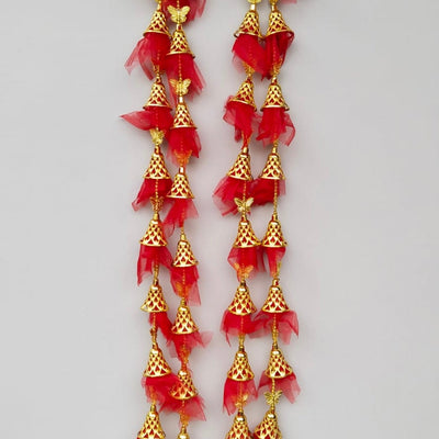 Handmade Long Hanging Net Fabric Decorations for Weddings
