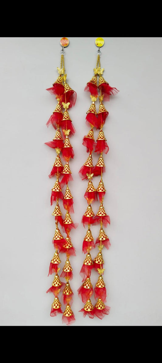 Handmade Long Hanging Net Fabric Decorations for Weddings