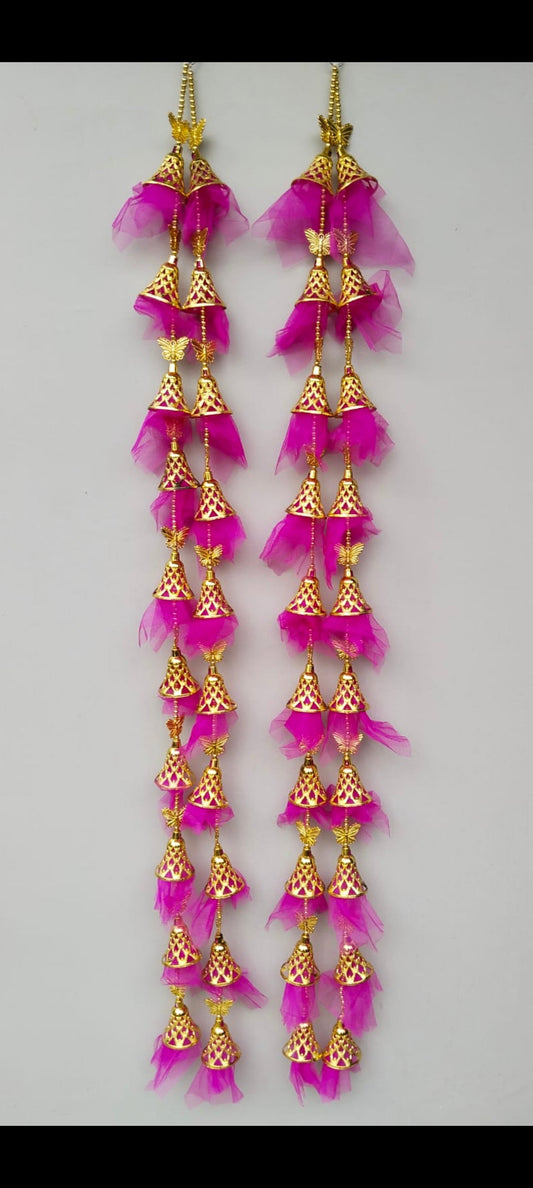 Handmade Long Hanging Net Fabric Decorations for Weddings