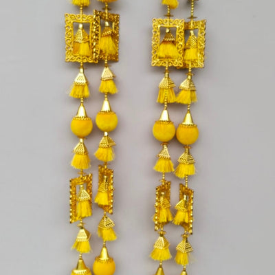 Handcrafted Bandarwaar Toran Door Hanging – Auspicious Home Decor - Red and Yellow Colors