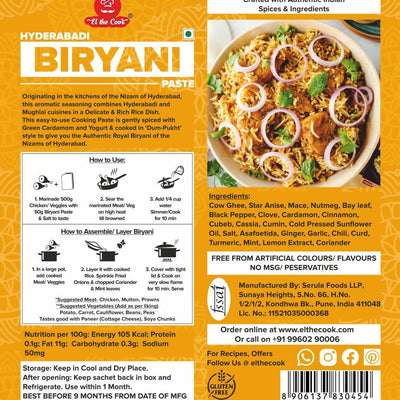 EL The Cook Nizami Biryani Marinade - Medium Spicy Masala Paste
