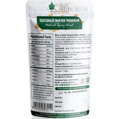 Bliss of Earth Coconut Water powder