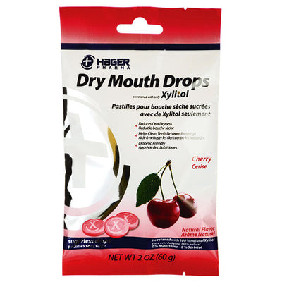 Hager Dry Mouth Drops Lozenges Cherry Flavor 26 Count