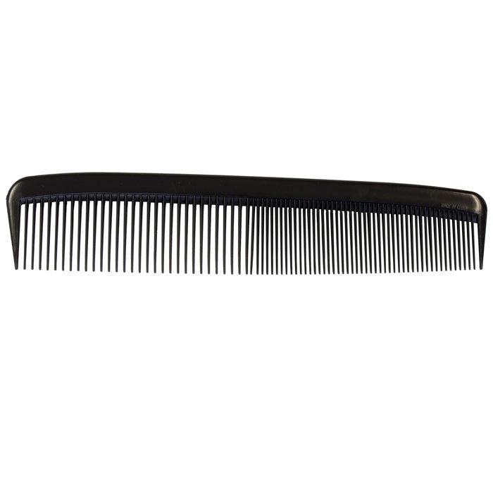 Hair Comb Disposable Black Color - 7 inch Length  -  Pack of 12