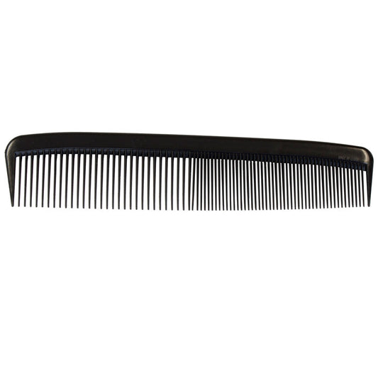 Hair Comb Disposable Black Color - 7 inch Length  -  Pack of 12