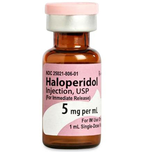 Haloperidol Lactate Injection 1 mL Single Dose Vial, 10/Box- Sagent (Rx)