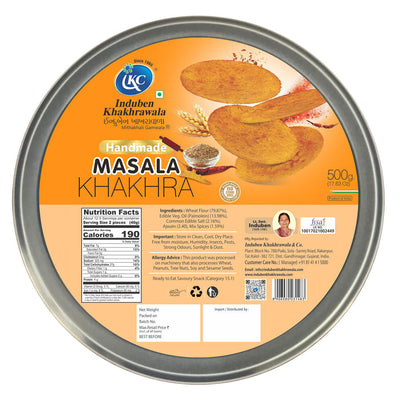 Induben Khakhrawala Handmade Masala Khakhra 500 gms