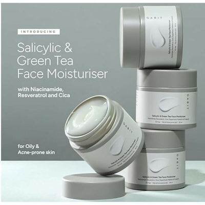 Gabit Salicylic Acid & Green Tea Face Moisturiser For Acne, Blackheads & Open Pores