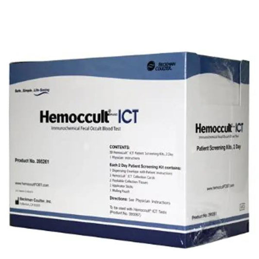 Hemoccult ICT 2-Day Patient Screening Kit Colorectal Cancer Screening Fecal Occult Blood Test (iFOB or FIT) - 50 Tests