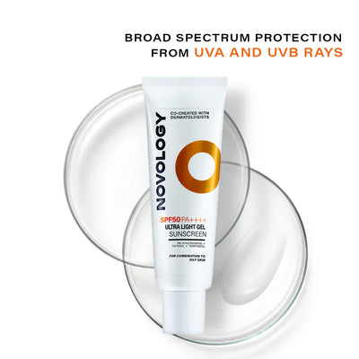 Novology Ultra Light Gel Sunscreen Spf 50 PA | 50 gms