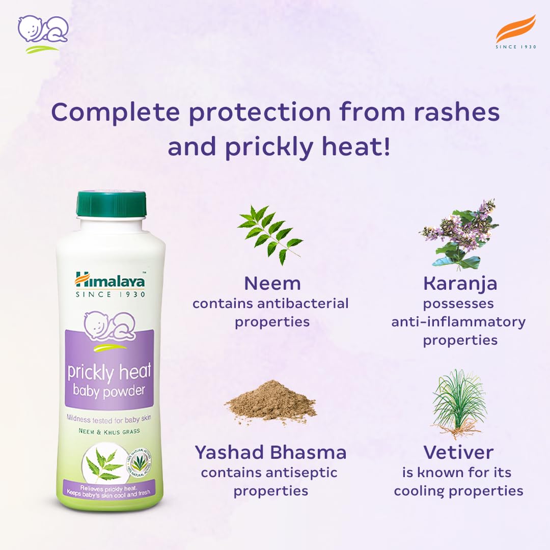 Himalaya Prickly Heat Baby Powder with Neem and Yashada Bhasma
