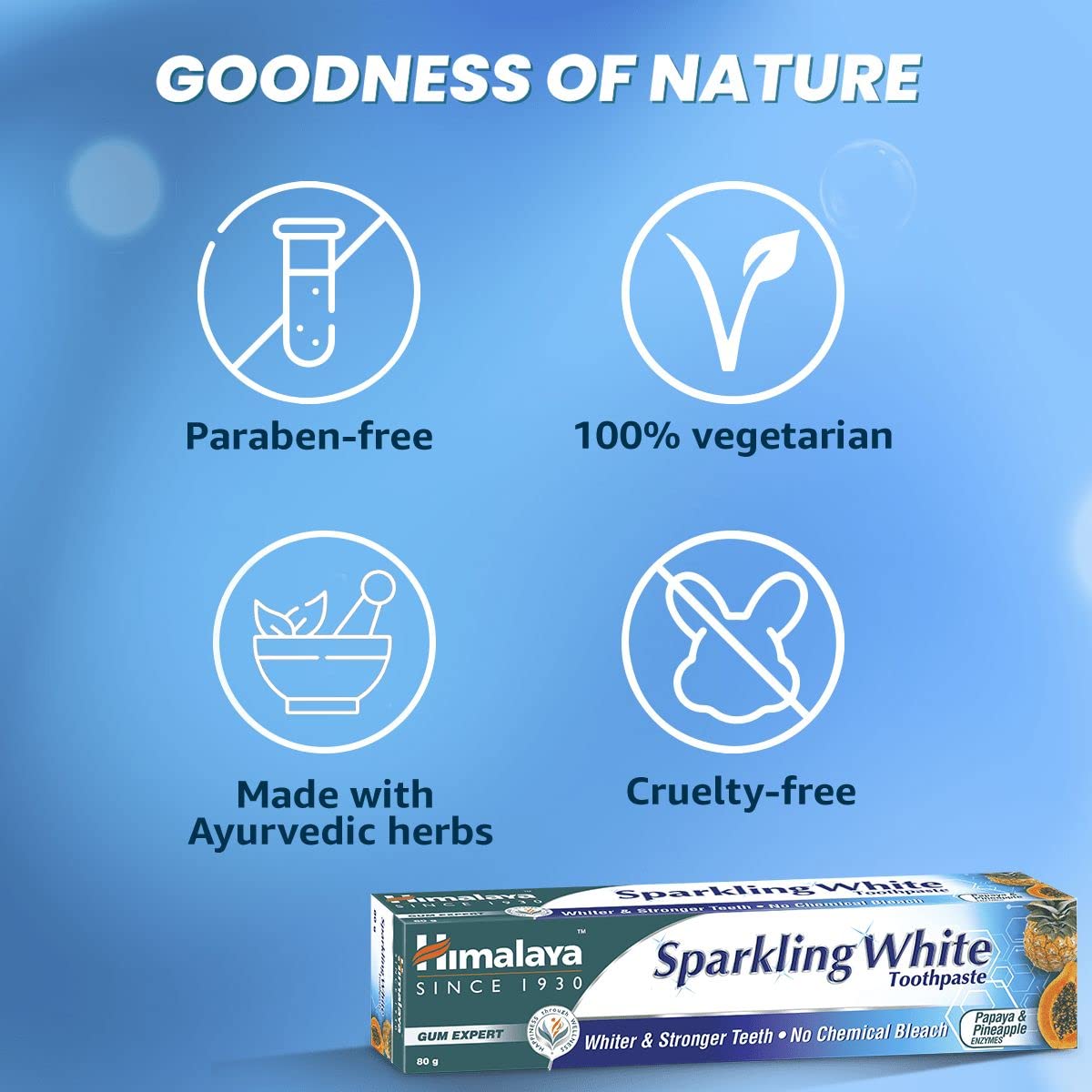 Himalaya Sparkling White Toothpaste, For Whiter & Stronger Teeth