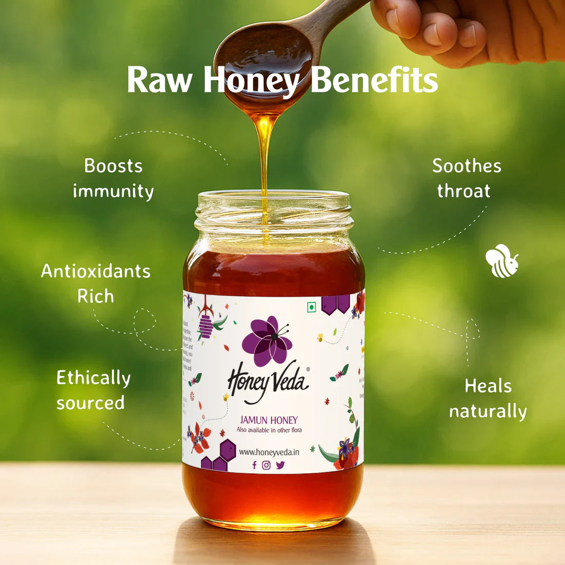 Honey Veda Jamun Honey - 500 gms