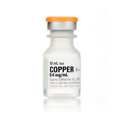 Copper Injection (Cupric Chloride) Injection 10 mL, 25/Tray by Pfizer (Rx)