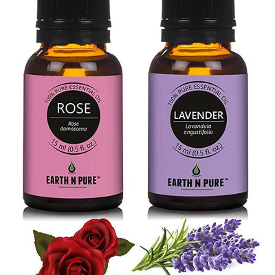Earth N Pure Lavender & Rose Essential Oils