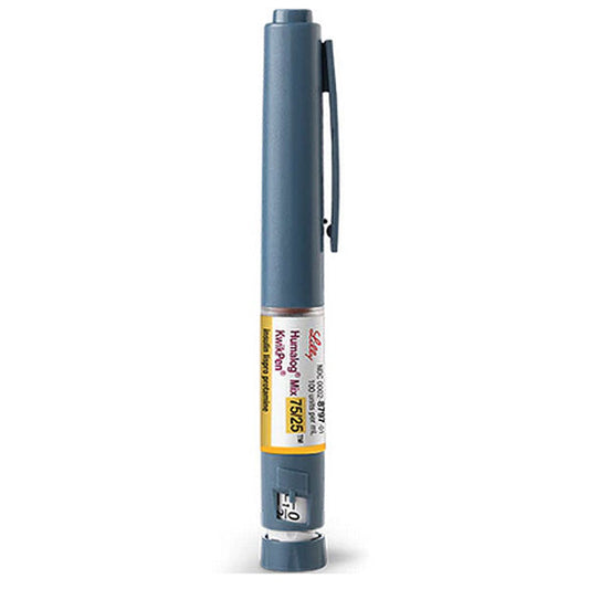 Humalog Mix 75/25 Insulin Lispro Protamine Injection Prefilled Pens 3 mL x 5/Box KwikPen **Requires Refrigeration